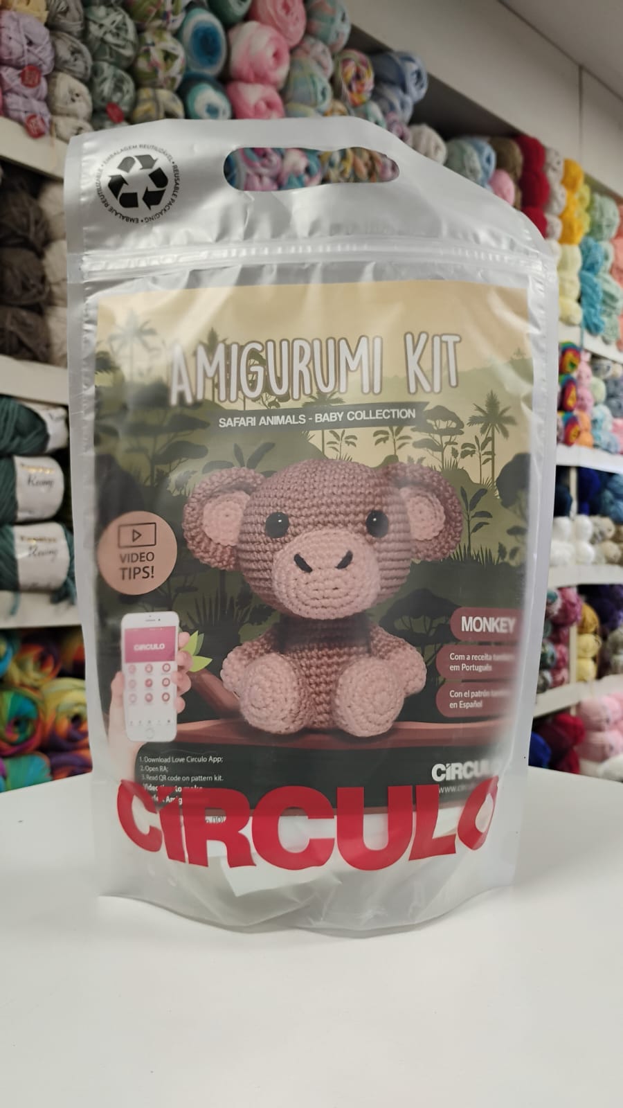 KIT AMIGURUMI AMIGOS DE LA SELVA MONO