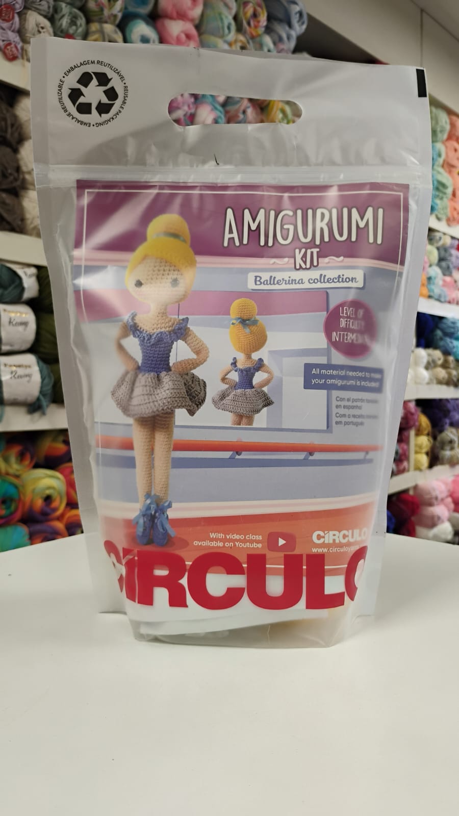 KIT AMIGURUMI BAILARINA CELESTE/VERDE