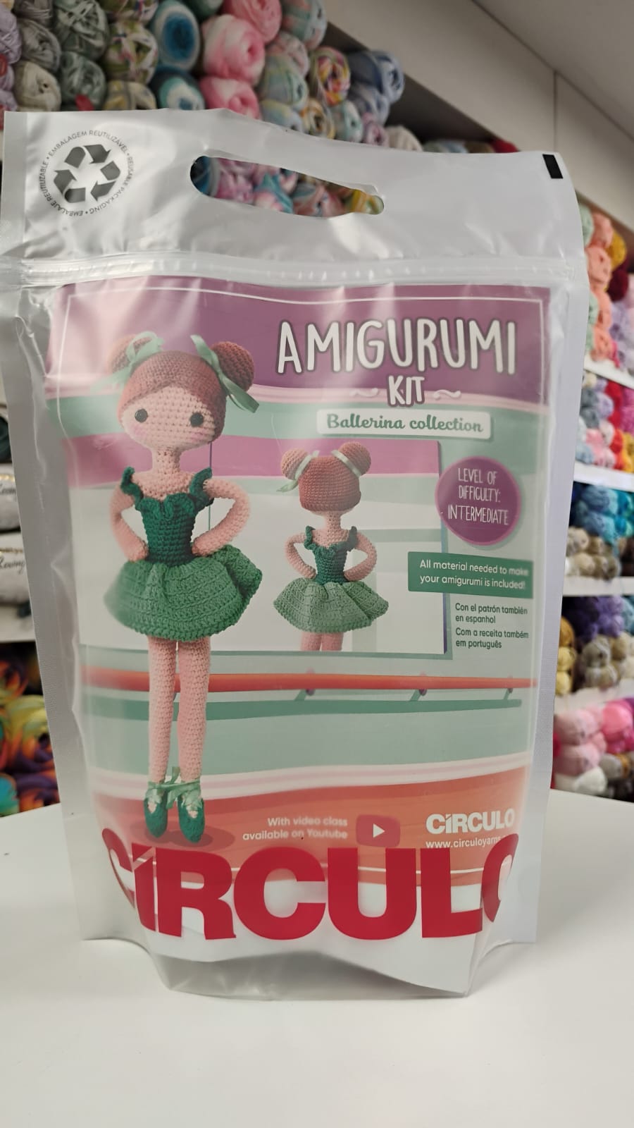 KIT AMIGURUMI BAILARINA CELESTE/VERDE
