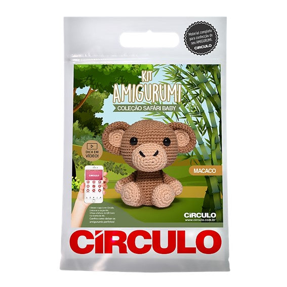 KIT AMIGURUMI AMIGOS DE LA SELVA MONO - CIRCULO