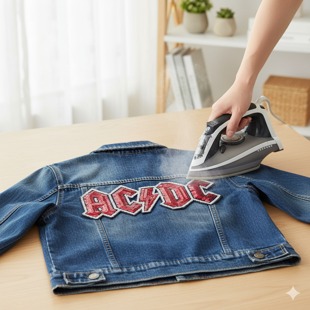 PARCHE CON LENTEJUELAS TERMOADHESIVO ACDC - LA MERCERIE
