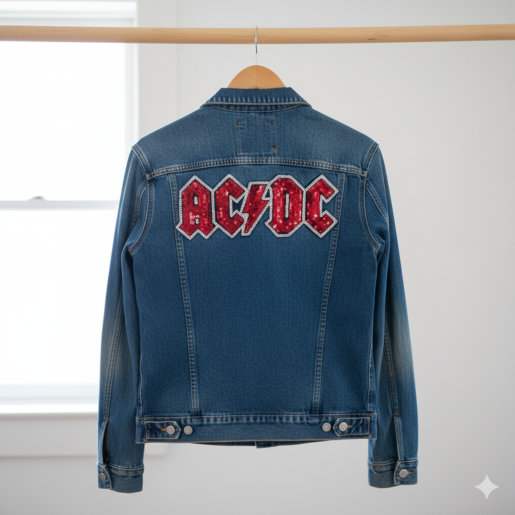 PARCHE CON LENTEJUELAS TERMOADHESIVO ACDC - LA MERCERIE