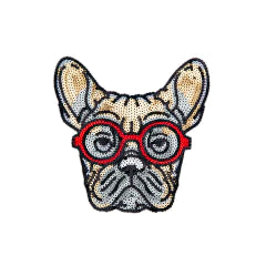 APLIQUE TERMOADHESIVO PERRO CON ANTEOJOS - LA MERCERIE