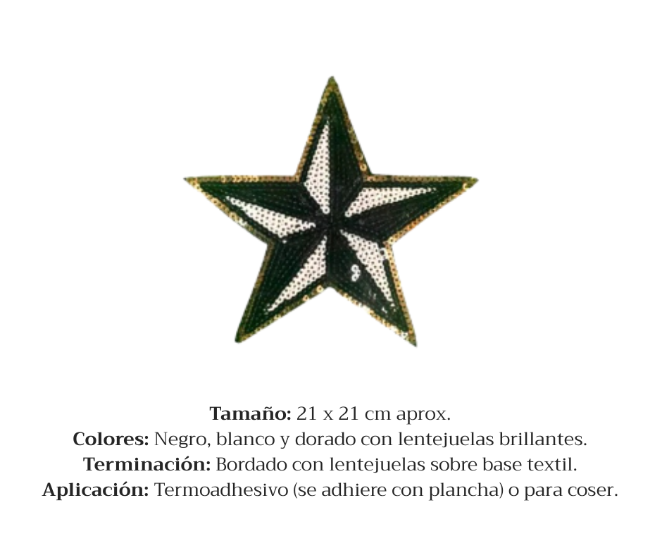 APLIQUE TERMOADHESIVO BORDADO ESTRELLA MARINERA - LA MERCERIE