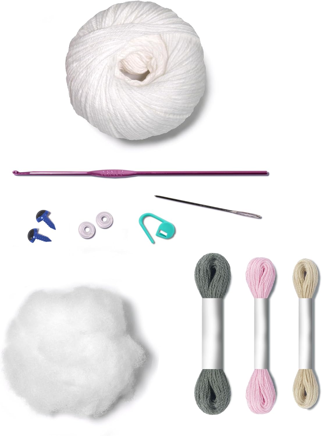 KIT AMIGURUMI ANIMALES DE LA GRANJA VAQUITA - CIRCULO