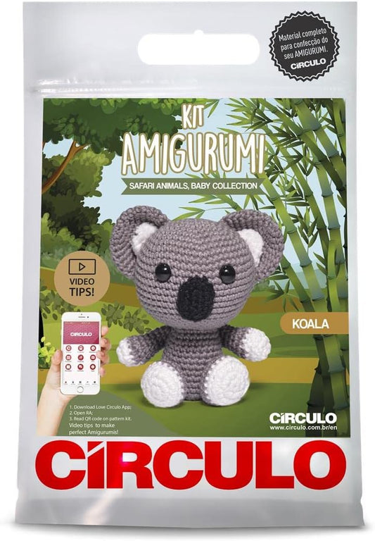 KIT AMIGURUMI ANIMALES DE LA SELVA KOALA - CIRCULO