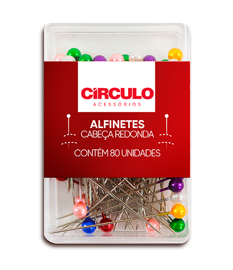 CAJA ALFILERES PERLA DE COLOR - CIRCULO
