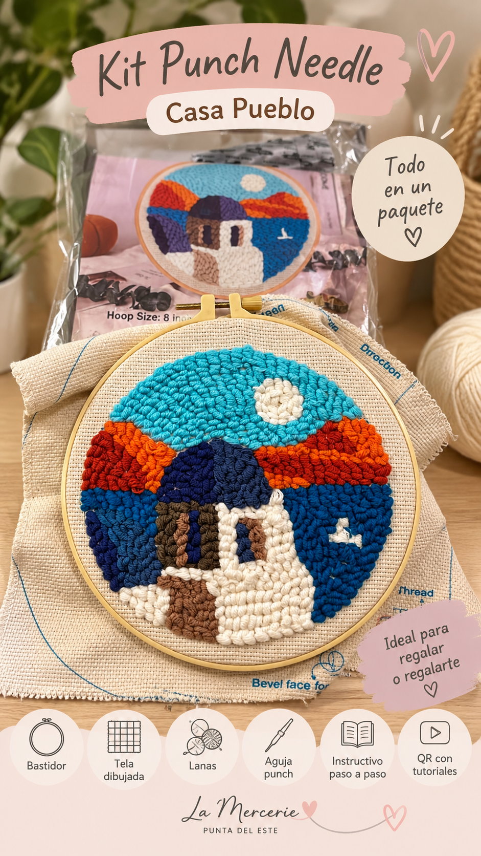 Kit Punch needle - Casa Pueblo - La Mercerie