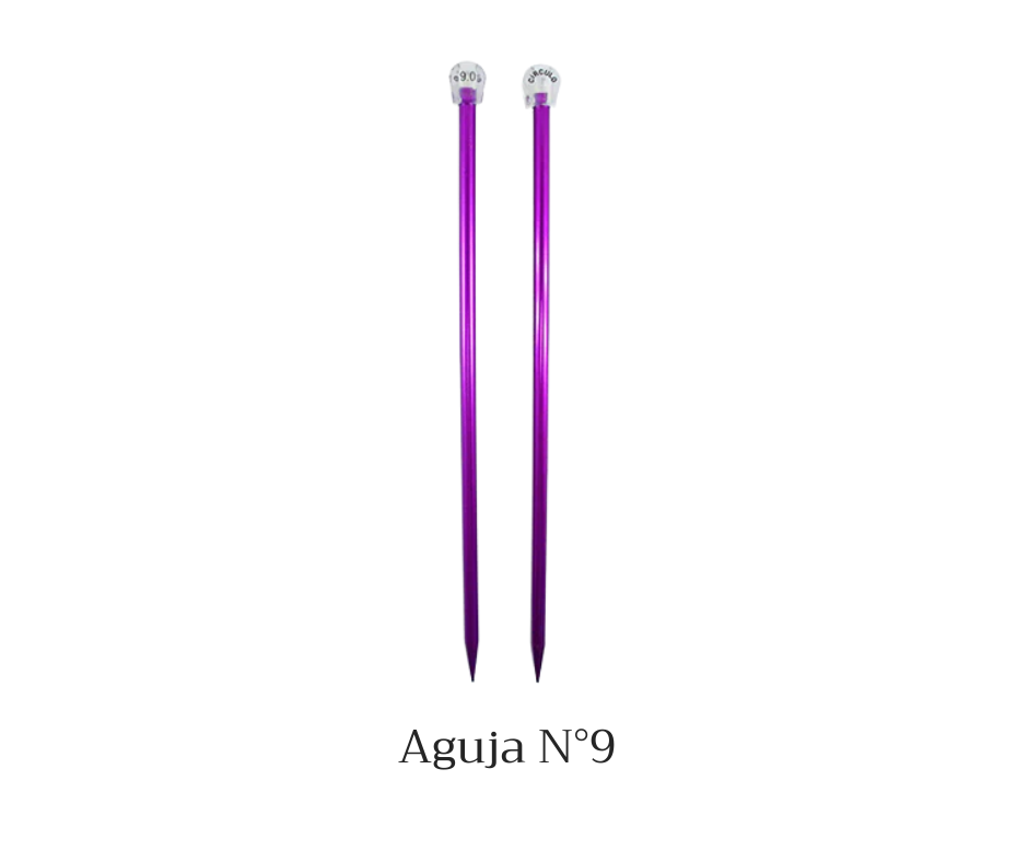 AGUJAS DE TEJER ALUMINIO COLORES - CIRCULO