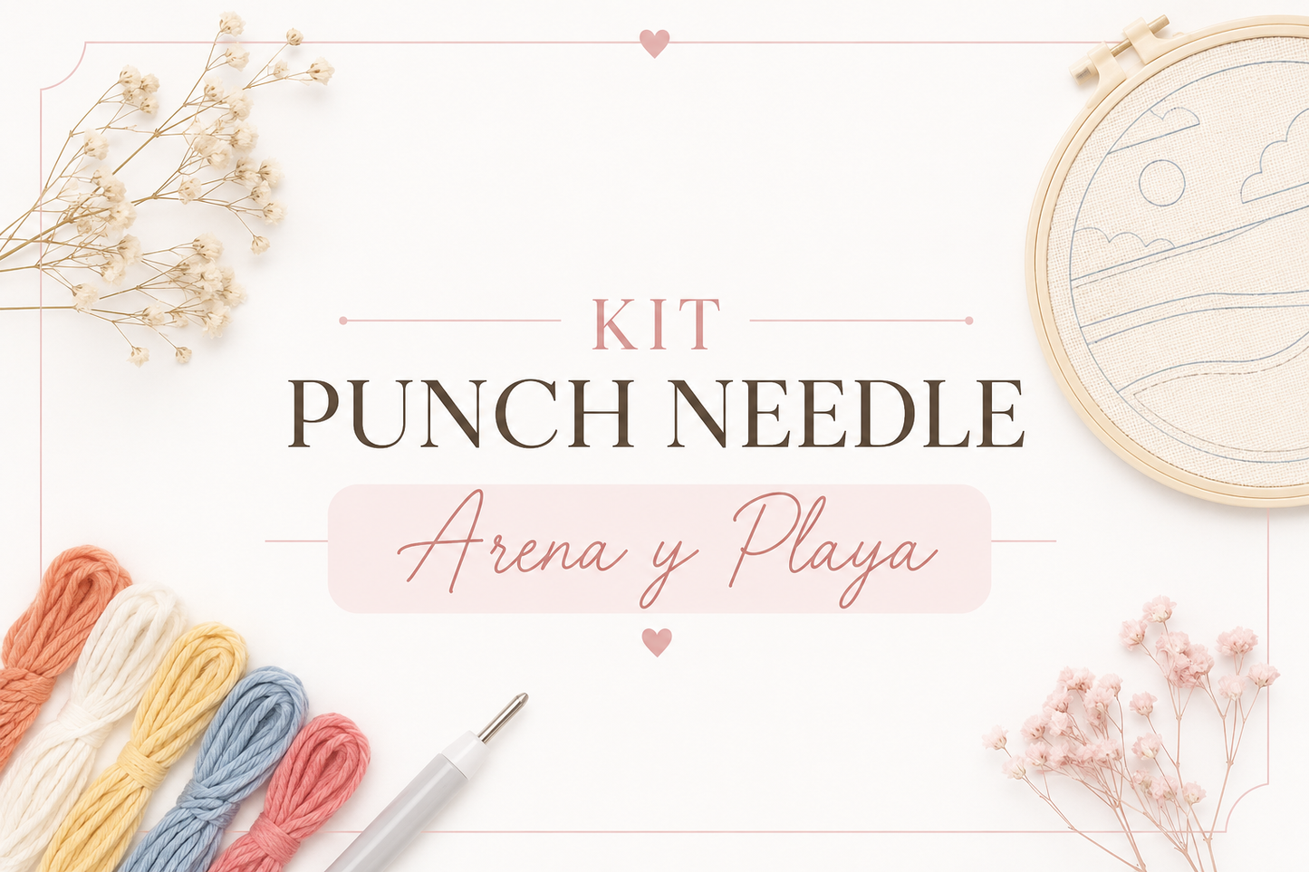 KIT PUNCH NEEDLE ARENA Y PLAYA