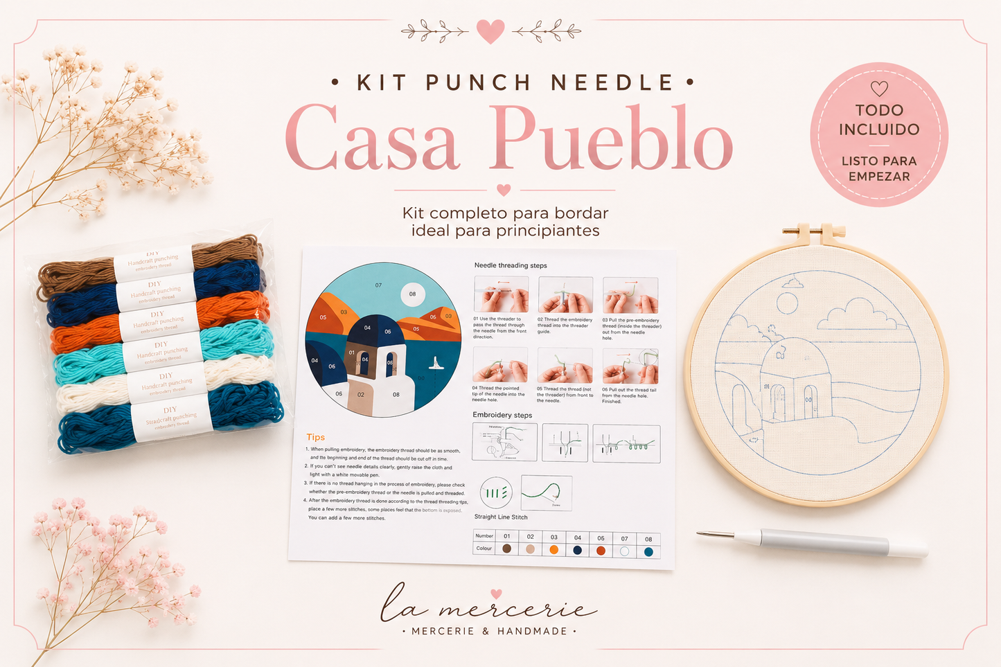 Kit Punch needle - Casa Pueblo - La Mercerie