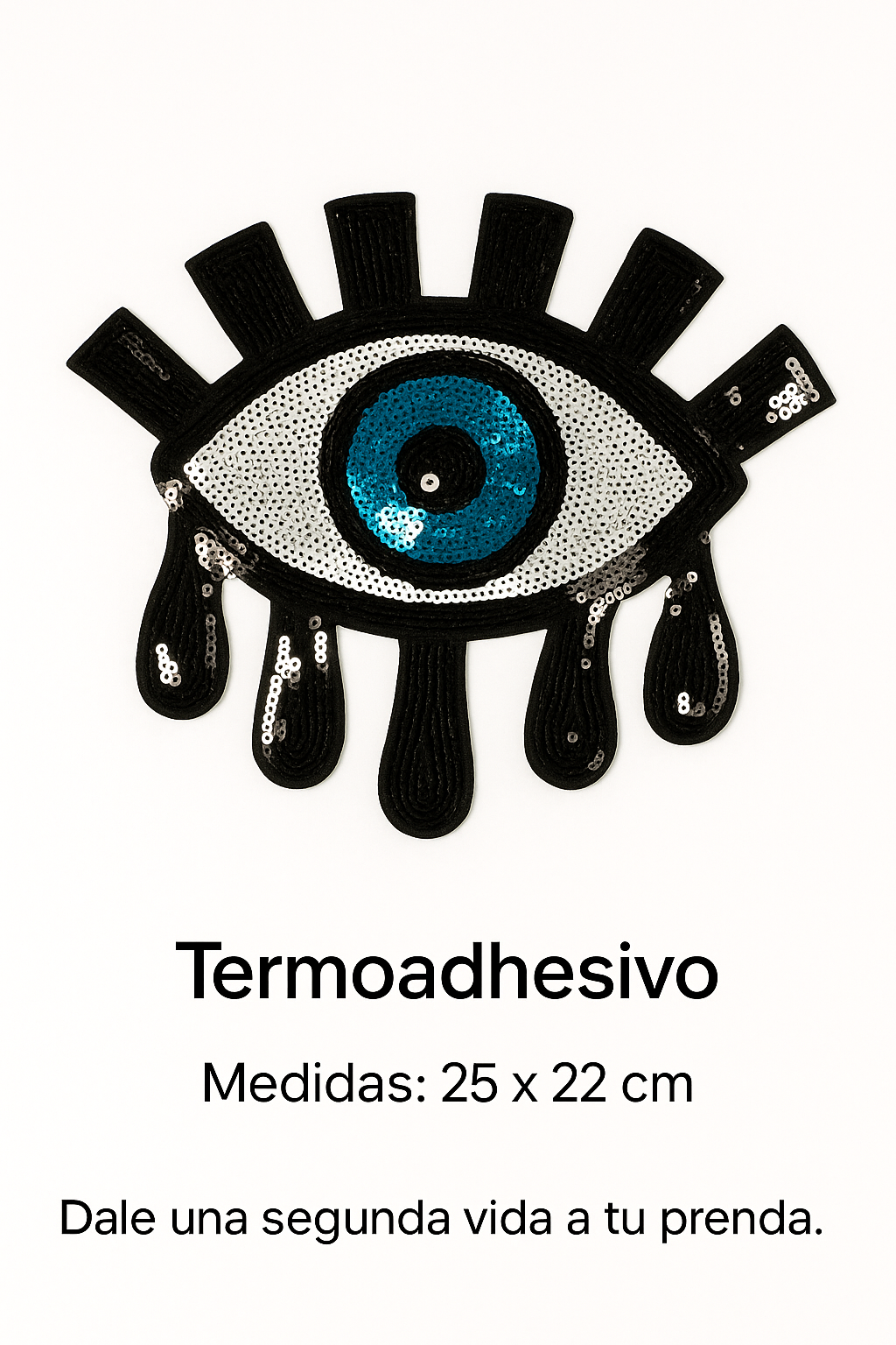 APLIQUE CON LENTEJUELAS TERMOADHESIVO OJO GRANDE - LA MERCERIE