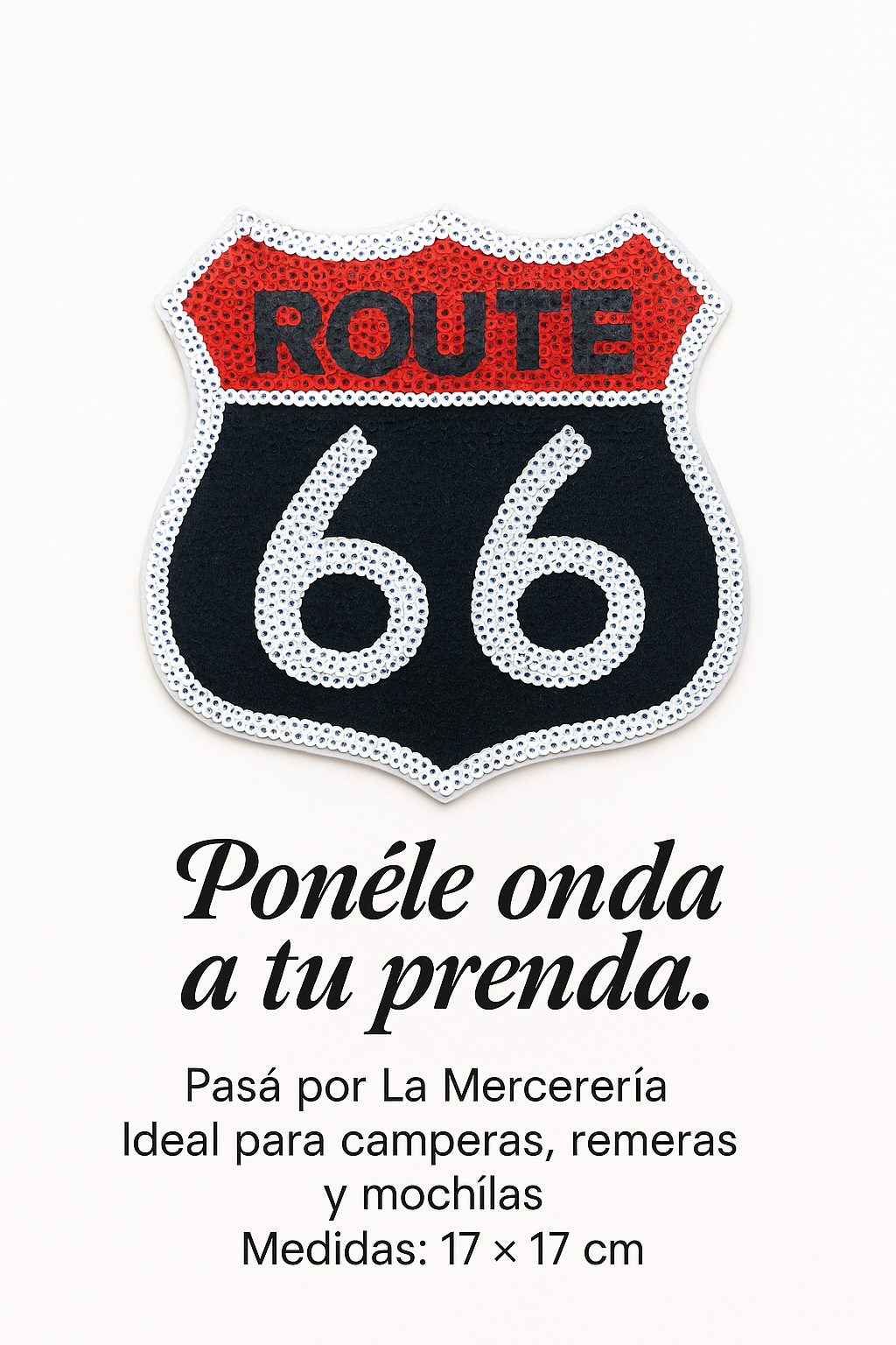 PARCHE BORDADO RUTA 66 - LA MERCERIE