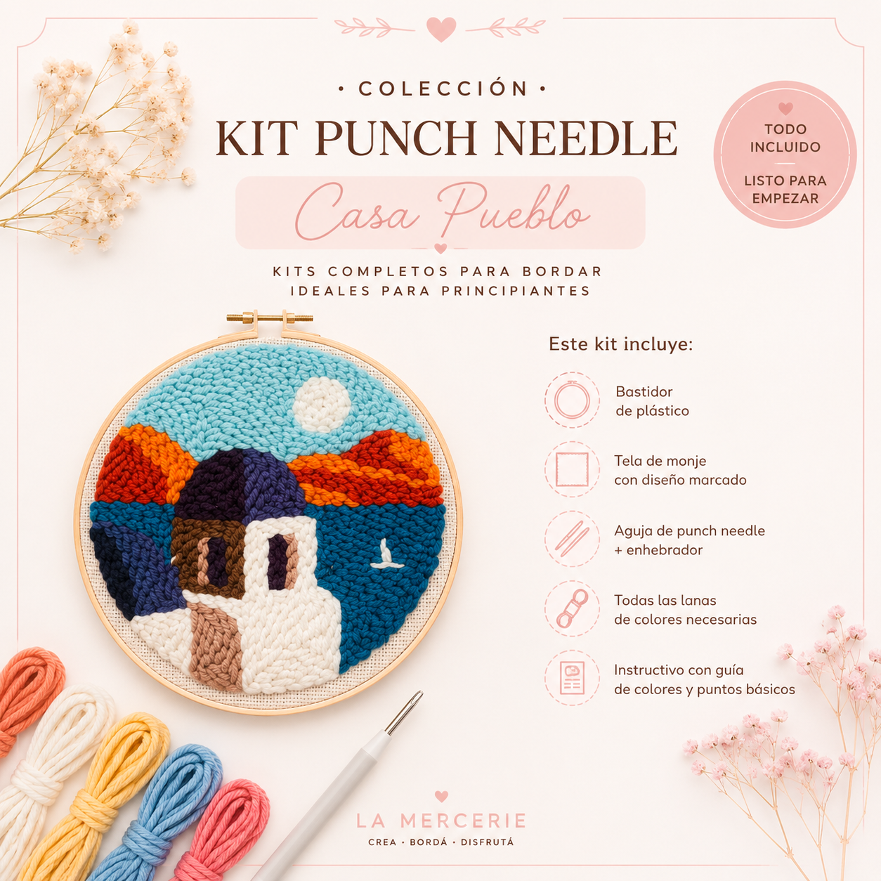 Kit Punch needle - Casa Pueblo - La Mercerie