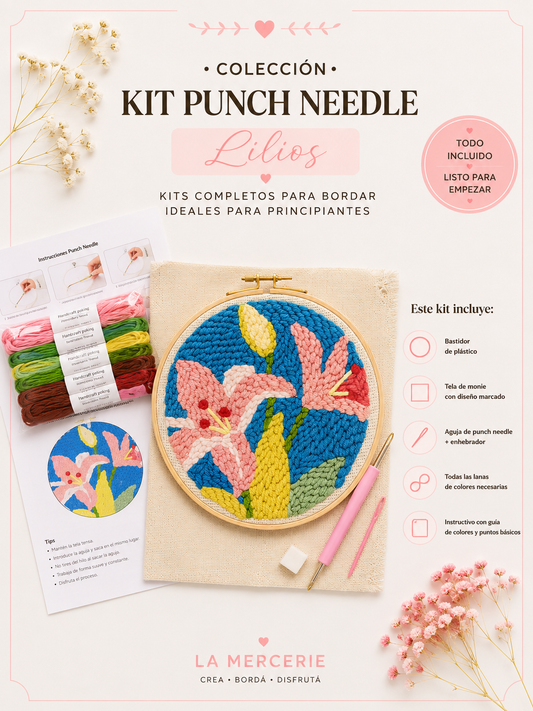 KIT DE PUNCH NEEDLE - LIRIOS- LA MERCERIE