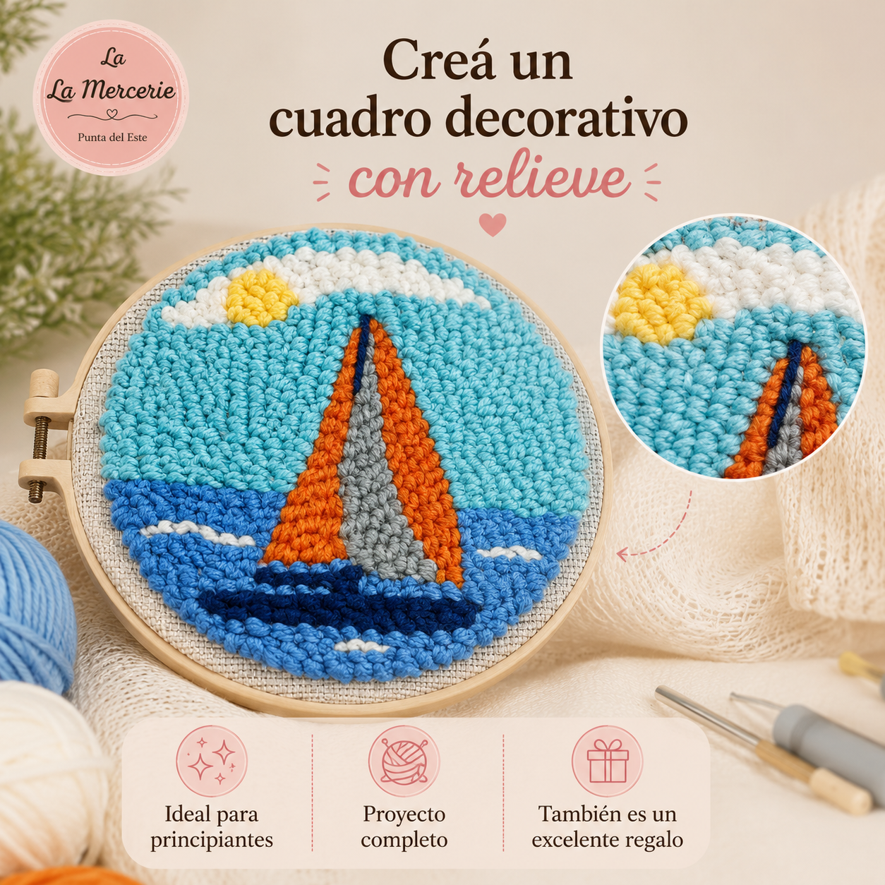 KIT PUNCH NEEDLE VELERO - LA MERCERIE