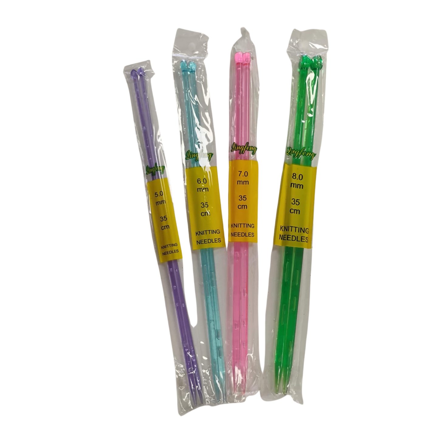 AGUJAS DE TEJER ACRILICO 35 CM - PAR 5, 6, 7, 8 - LA MERCERIE