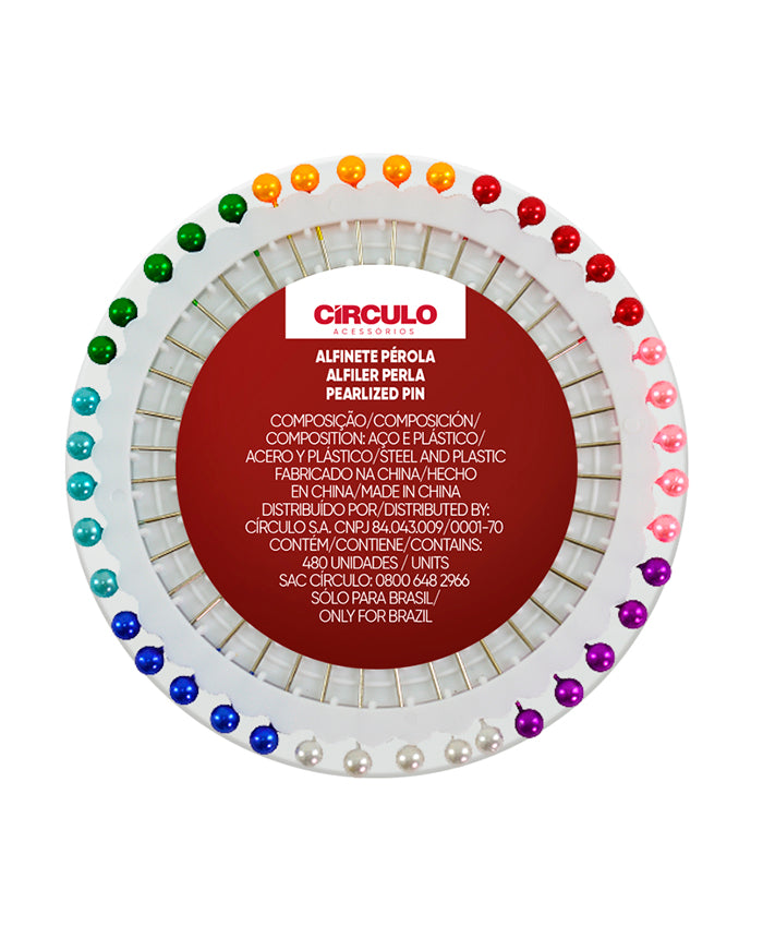 RUEDA ALFILERES CABEZA COLORES - CIRCULO