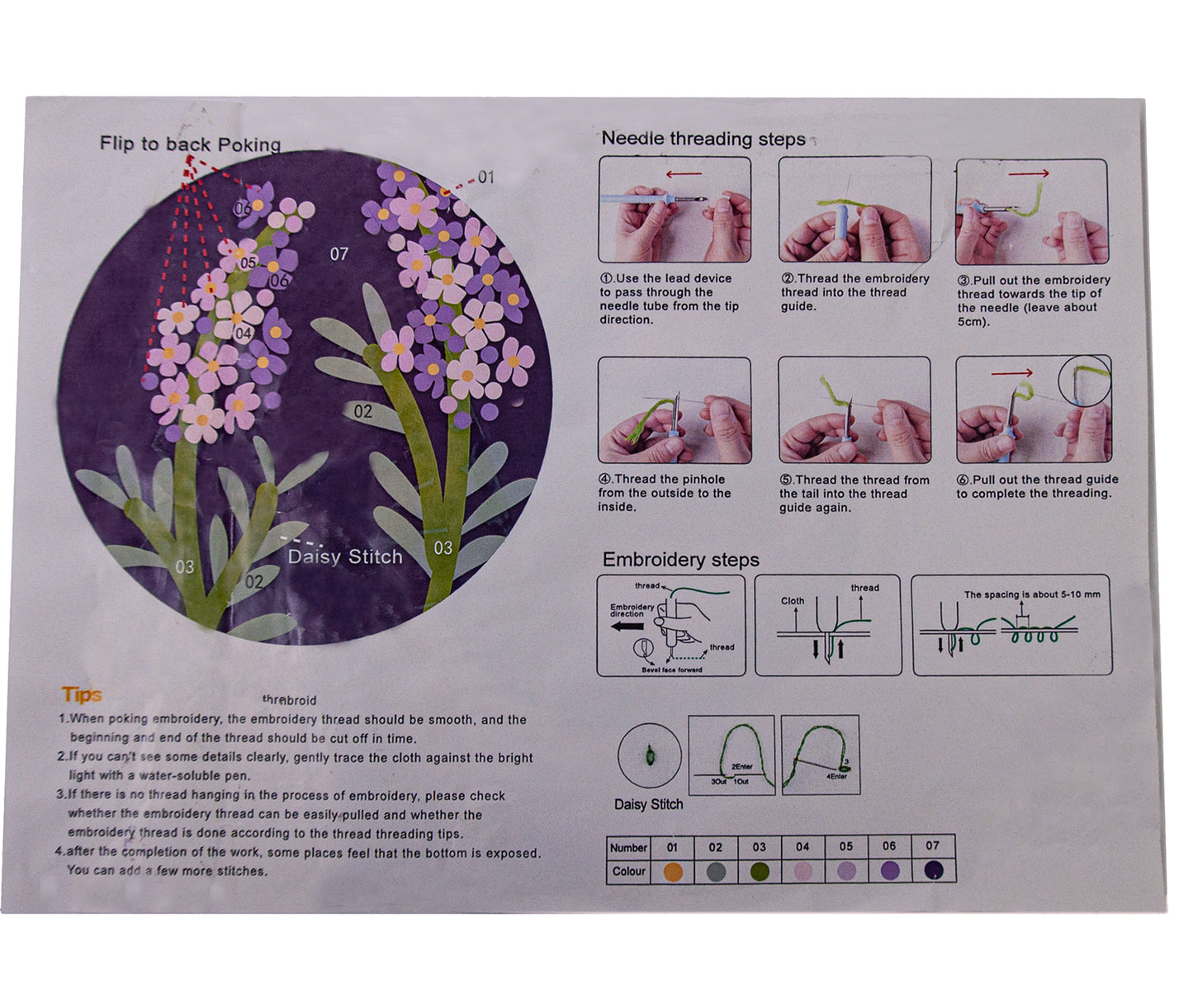KIT PUNCH NEEDLE LAVANDA - LA MERCERIE