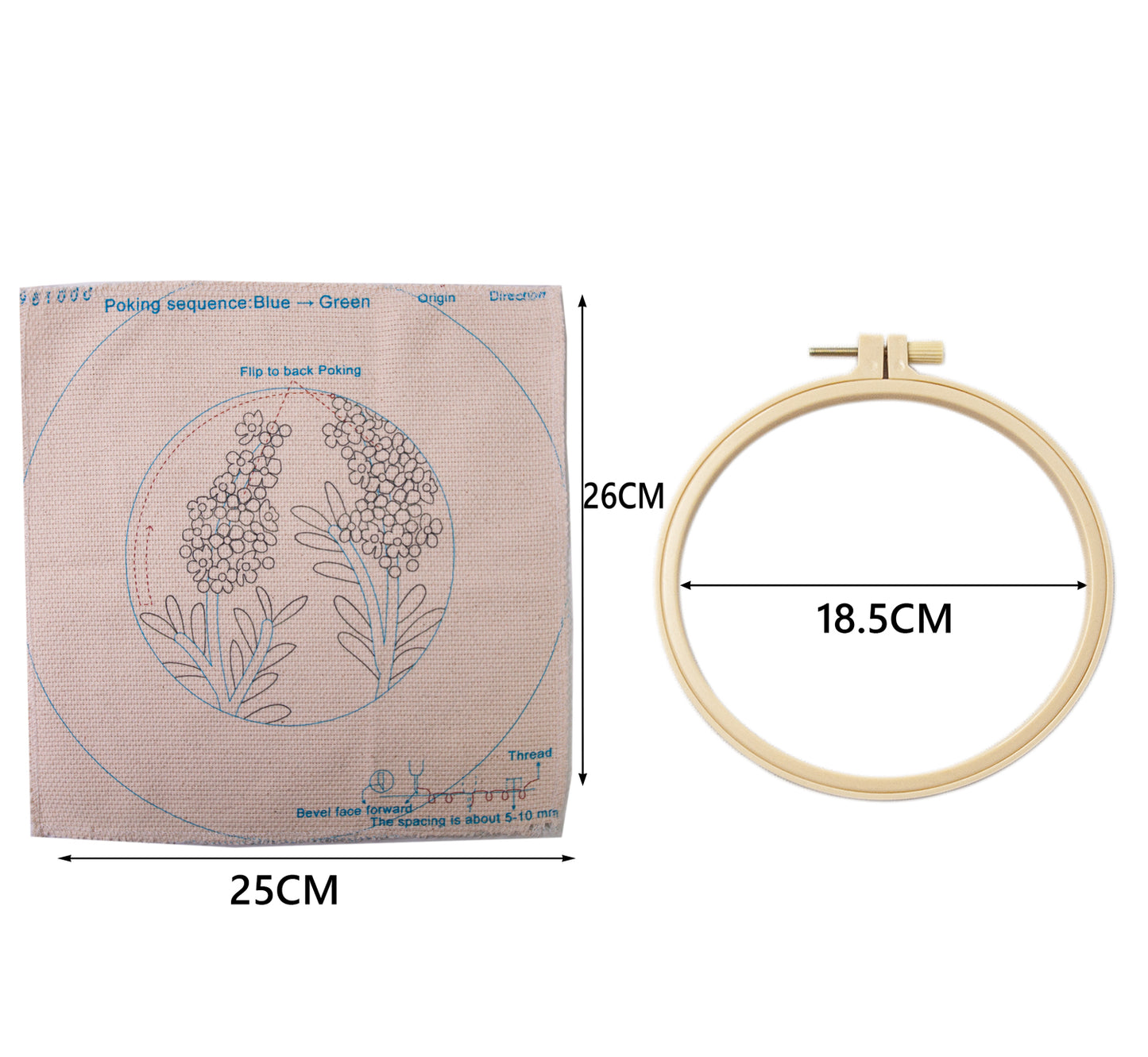 KIT PUNCH NEEDLE LAVANDA - LA MERCERIE