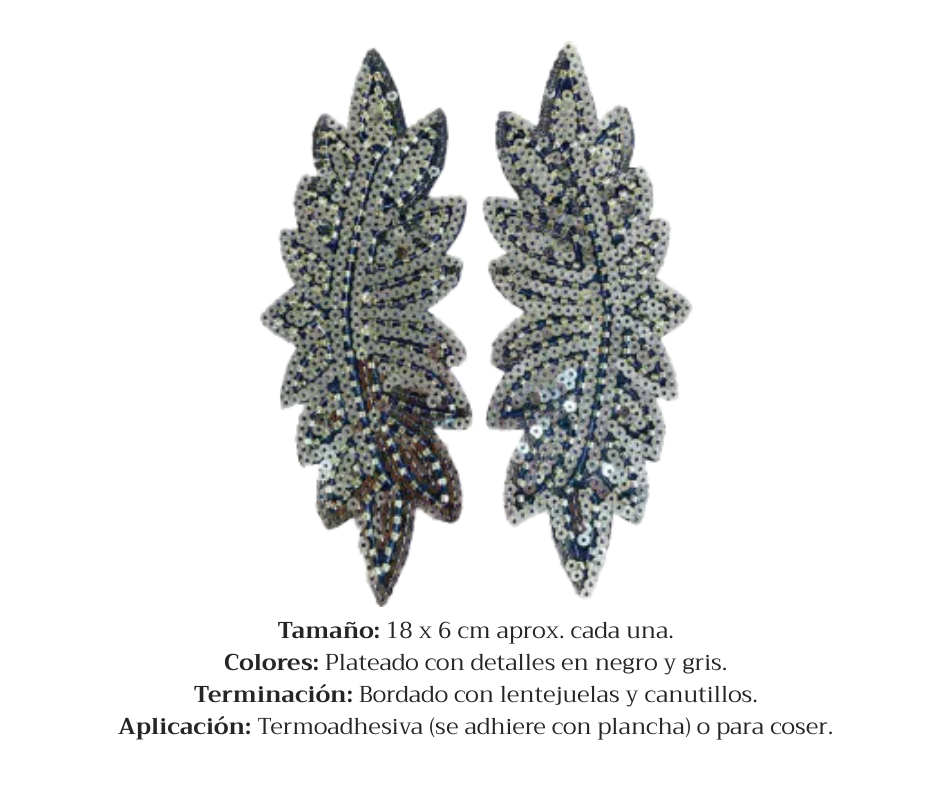 APLIQUE CHARRETERA BORDADA CON CANUTILLO - LA MERCERIE