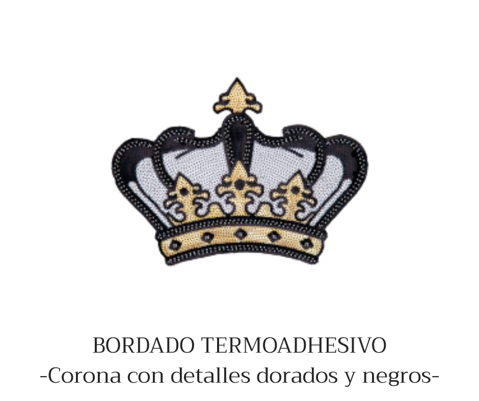 APLIQUE BORDADO TERMOADHESIVO CORONA - LA MERCERIE
