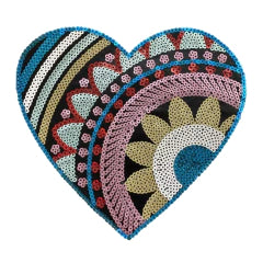 PARCHE TERMOADHESIVO CORAZON MANDALA - LA MERCERIE
