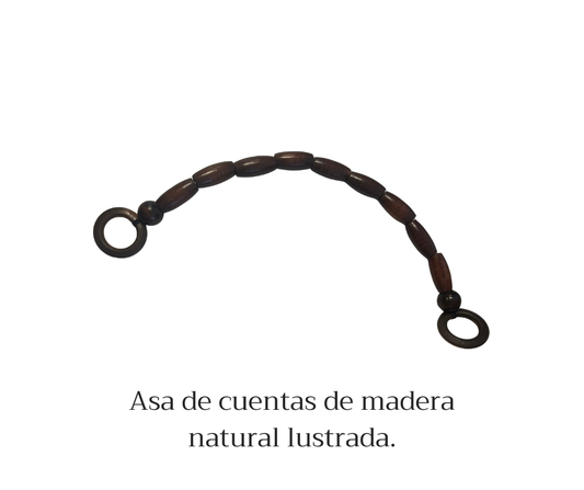 ASA DE CARTERA CUENTAS DE MADERA - LA MERCERIE
