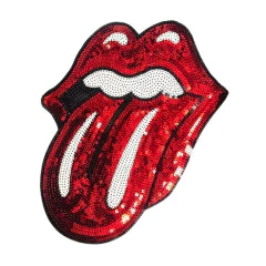 PARCHE LENGUA ROLLING BORDADO ROJO - LA MERCERIE