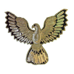 APLIQUE BORDADO CON LENTEJUELAS AGUILA DORADA - LA MERCERIE