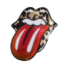 APLIQUE TERMOADHESIVO BORDADO LENGUA ROLLING CAMUFLADA - LA MERCERIE