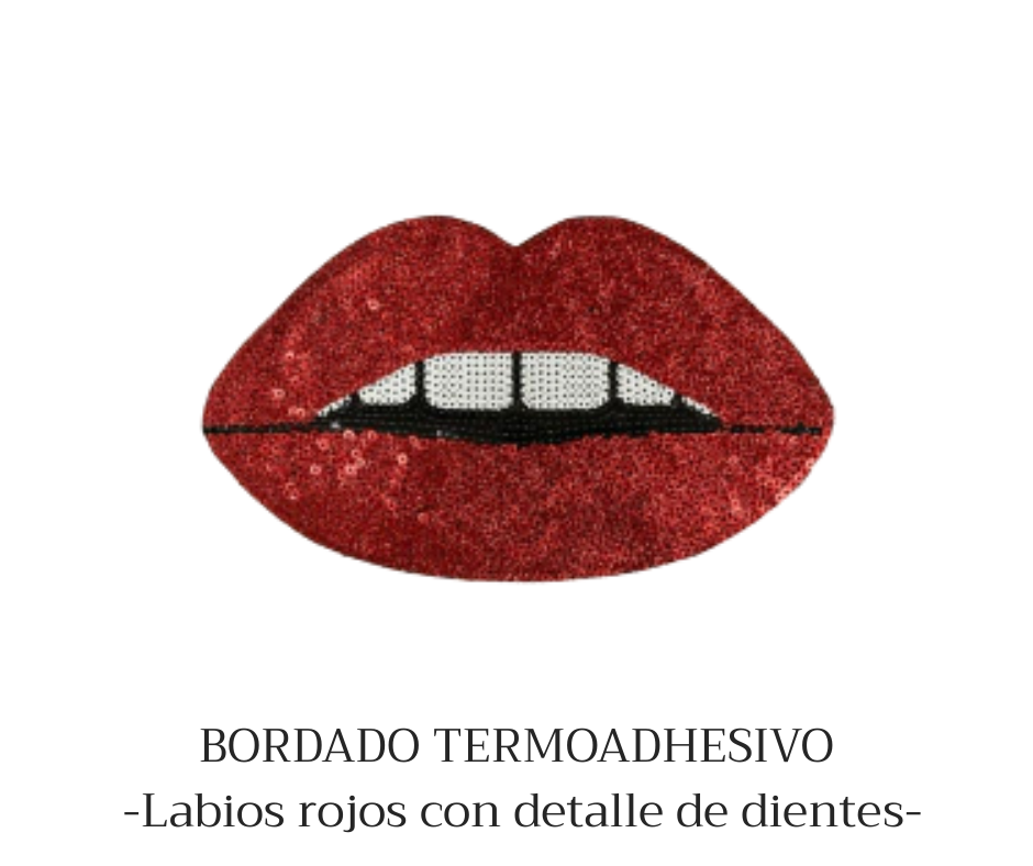 APLQUE BOCA BORDADO CON LENTEJUELAS - LA MERCERIE