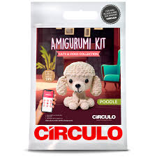 KIT AMIGURUMI CIRCULO - COLLECCION PERRO Y GATO - POODLE