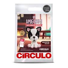 KIT AMIGURUMI CIRCULO COLECCION PERRO Y GATO -BULLDOG FRANCES