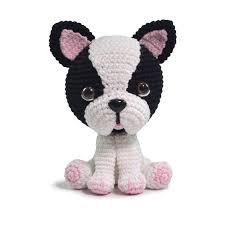 KIT AMIGURUMI CIRCULO COLECCION PERRO Y GATO -BULLDOG FRANCES