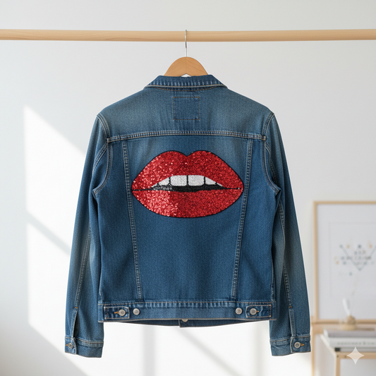 APLQUE BOCA BORDADO CON LENTEJUELAS - LA MERCERIE