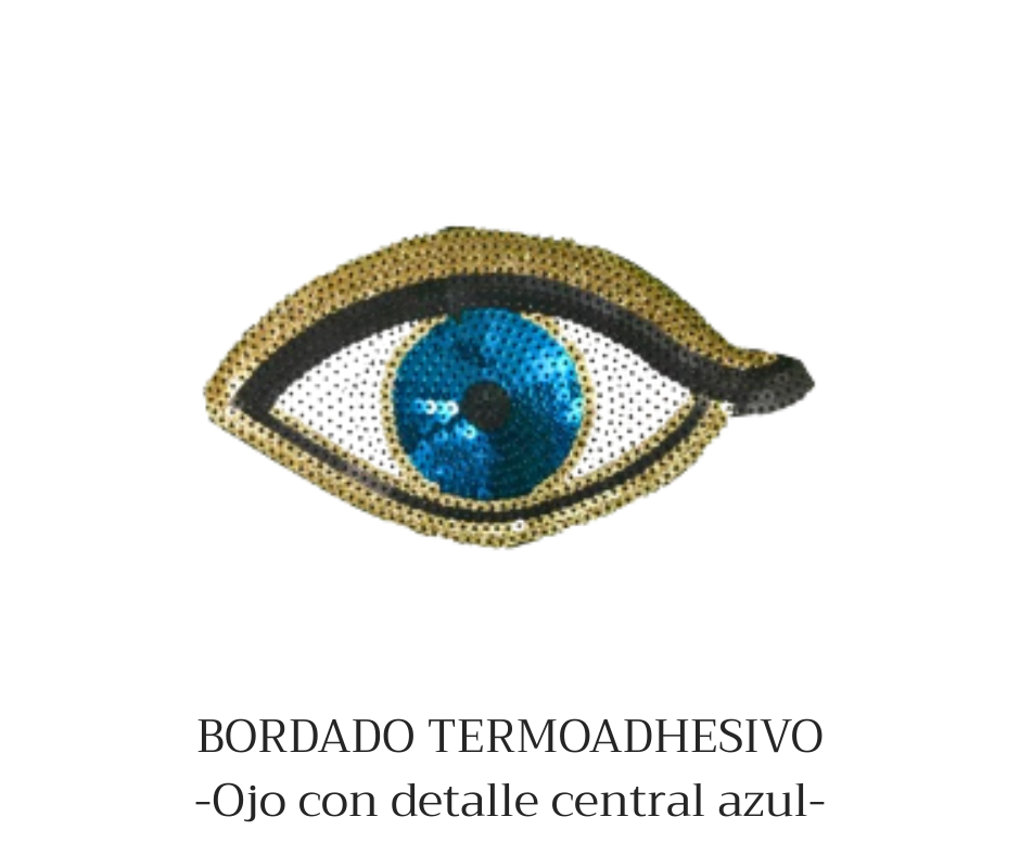 APLIQUE BORDADO CON LENTEJUELAS OJO - LA MERCERIE
