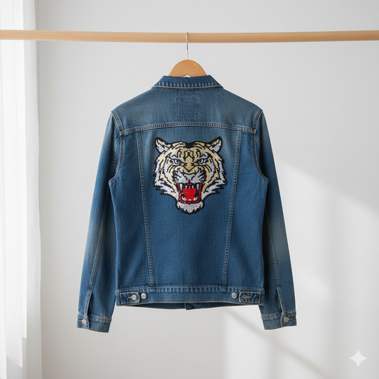 APLIQUE CON LENTEJUELAS TERMOADHESVO TIGRE - LA MERCERIE