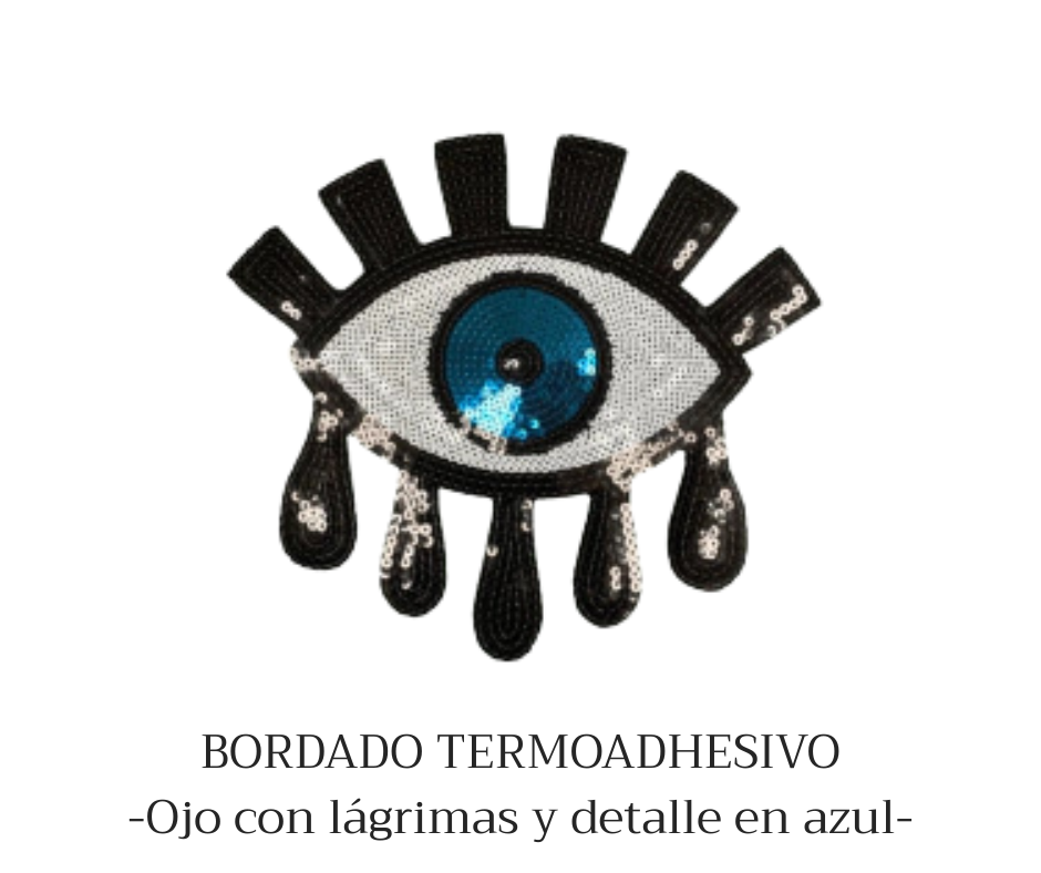 APLIQUE CON LENTEJUELAS TERMOADHESIVO OJO GRANDE - LA MERCERIE